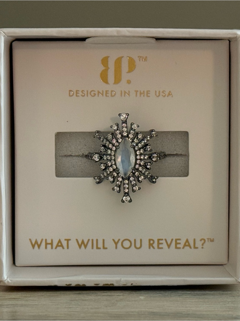 Bomb Party Halo Ring  “Until We Meet Again” Size 7. Brand New!